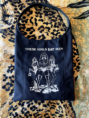 Sleek and Beefy Canvas and Leather Tote - These Girls Eat Men