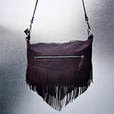 Sample Sale! Brown Fringed Leather Shoulder Bag - Love Removal Machine
