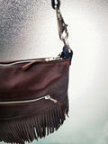Sample Sale! Brown Fringed Leather Shoulder Bag - Love Removal Machine