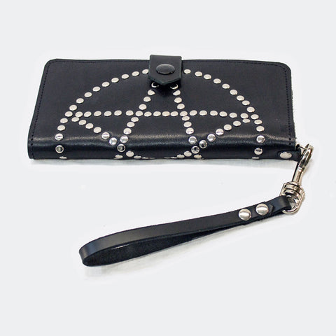 Pentagram Leather cell phone wallet / clutch