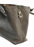 Black Sparkle Leather Tote Bag